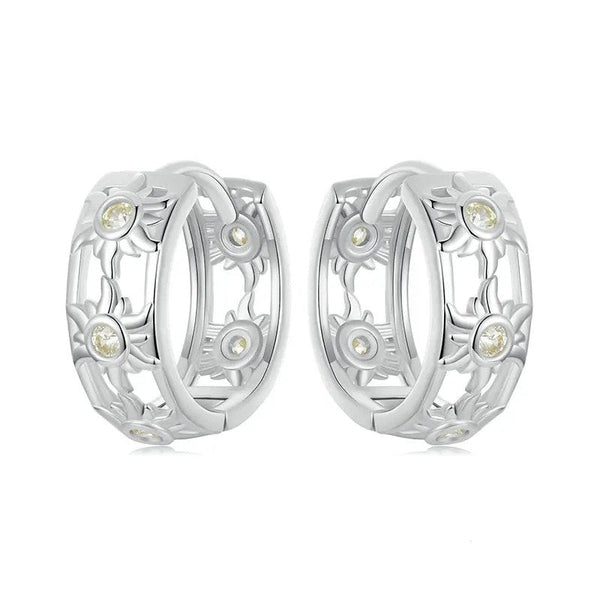 ˇFashion StreetˇWhite Gold Plated Inifinite Love Hoop Earring